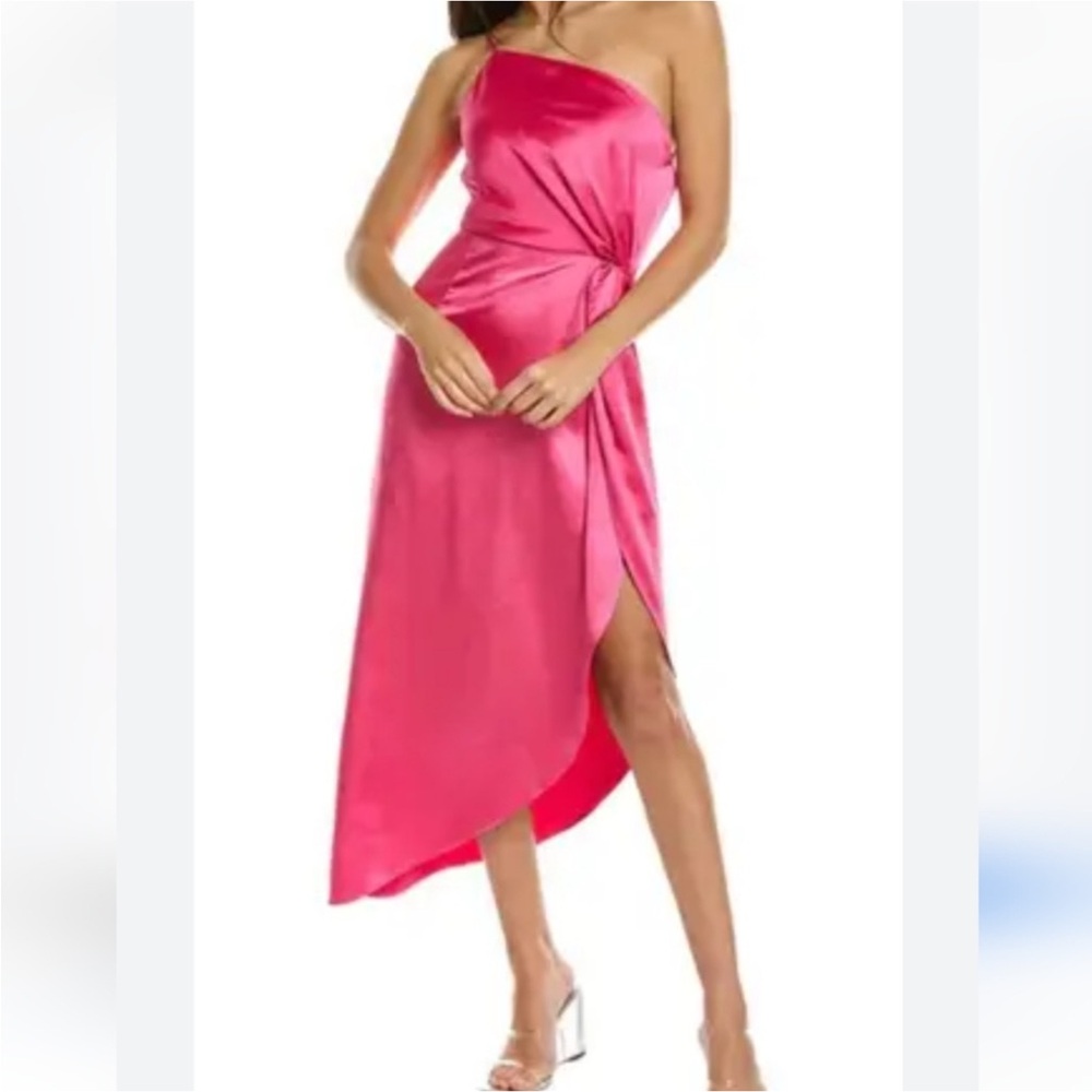 NWT o.p.t. Elegant One Shoulder Pink Dress